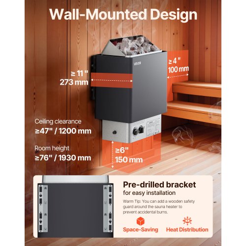 Sauna Heater 6KW 220V Electric Sauna Stove Steam Bath Sauna Heater with BuiltIn