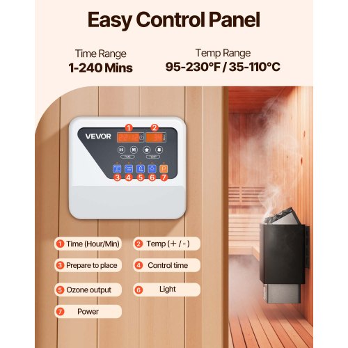 Sauna Heater 9KW 220V Electric Sauna Stove Steam Bath Sauna Heater