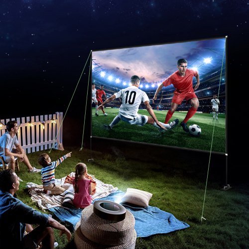 Movie Screen with Stand 180inch Portable Projector Screen 169 4K HD Wide