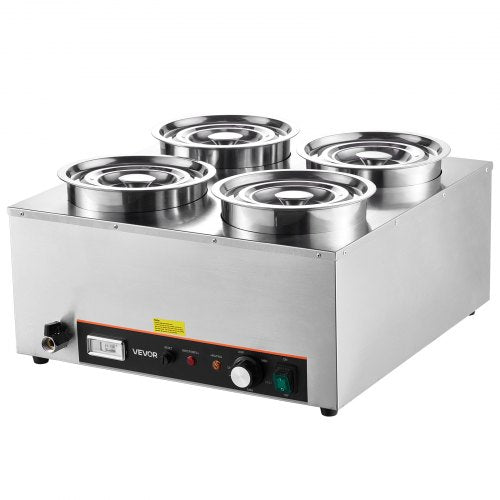 Electric Soup Warmer Four 634Qt Stainless Steel Round Pot With 86185F