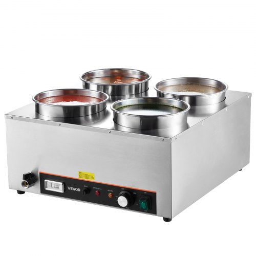 Electric Soup Warmer Four 634Qt Stainless Steel Round Pot With 86185F