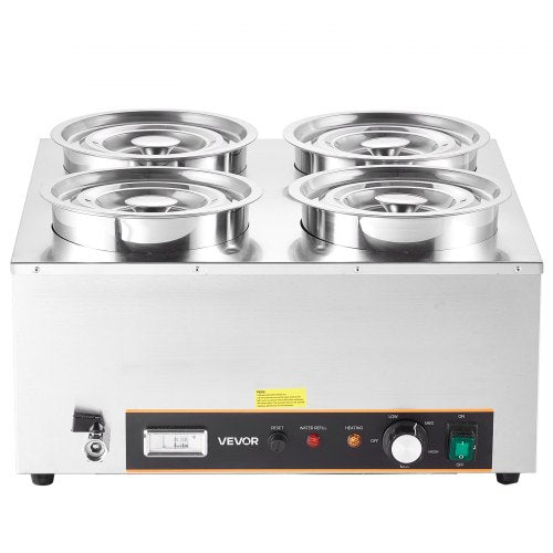 Electric Soup Warmer Four 634Qt Stainless Steel Round Pot With 86185F