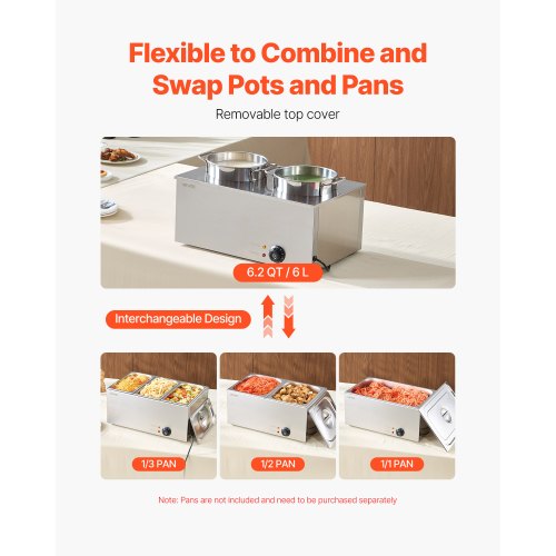 Electric Soup Warmer Two 634Qt Stainless Steel Round Pot With 86185F