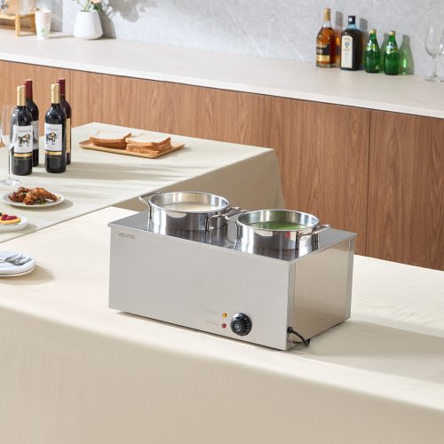 Electric Soup Warmer Two 634Qt Stainless Steel Round Pot With 86185F