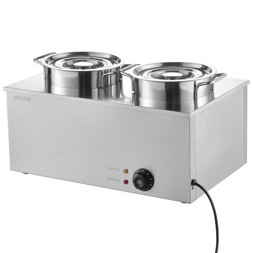 Electric Soup Warmer Two 634Qt Stainless Steel Round Pot With 86185F