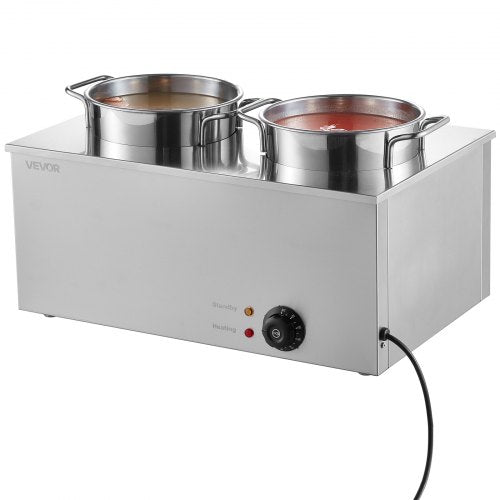 Electric Soup Warmer Two 634Qt Stainless Steel Round Pot With 86185F