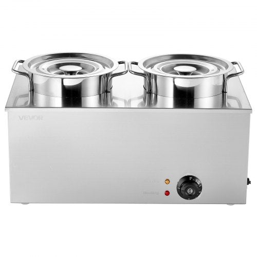 Electric Soup Warmer Two 634Qt Stainless Steel Round Pot With 86185F