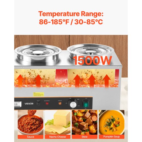 Electric Soup Warmer Three 634Qt Stainless Steel Round Pot With 86185F