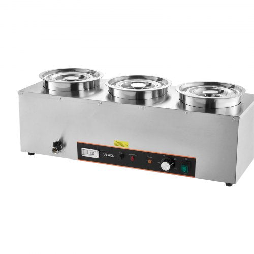 Electric Soup Warmer Three 634Qt Stainless Steel Round Pot With 86185F