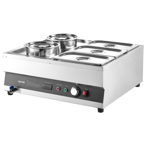 Electric Soup Warmer Two 634Qt Pots Three 13 Pans Stainless Steel Commercial