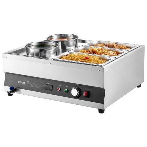 Electric Soup Warmer Two 634Qt Pots Three 13 Pans Stainless Steel Commercial