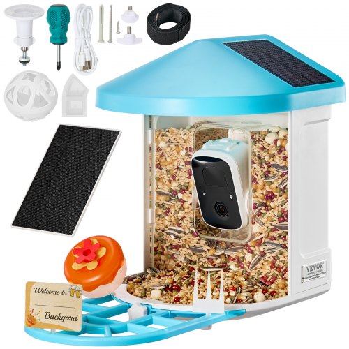 Smart Bird Feeder with Camera 2K HD AI Identify 10000 Bird Species