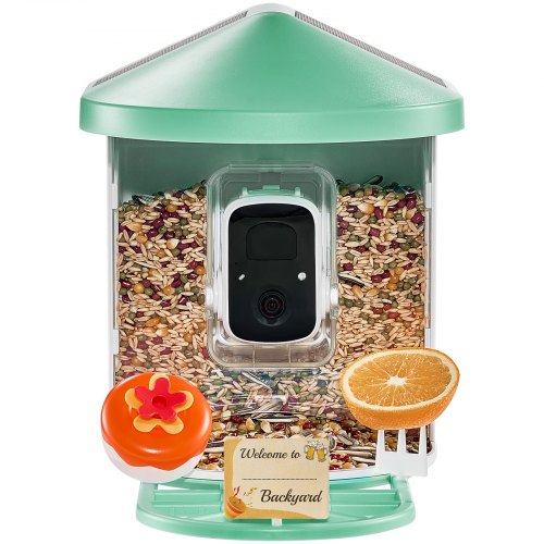 Smart Bird Feeder with Camera 2K HD AI Identify 10000 Bird Species
