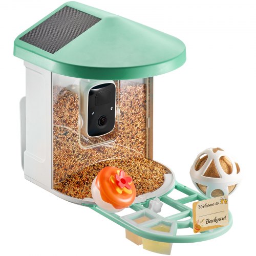 Smart Bird Feeder with Camera 2K HD AI Identify 10000 Bird Species