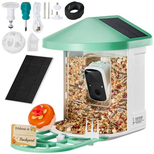 Smart Bird Feeder with Camera 2K HD AI Identify 10000 Bird Species