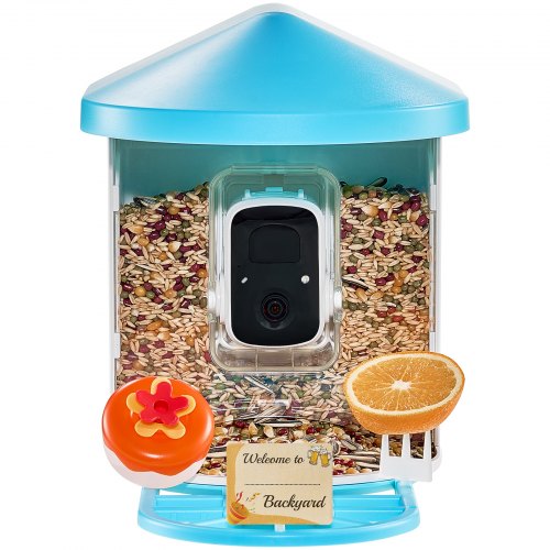 Smart Bird Feeder with Camera 2K HD AI Identify 10000 Bird Species