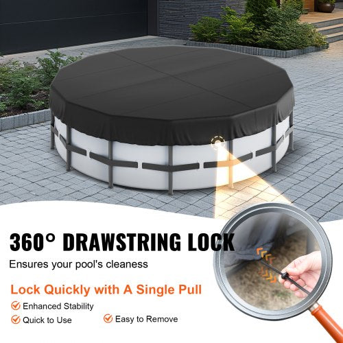 18 Ft Round Pool Cover Solar Covers for Above Ground Pools Safety Pool