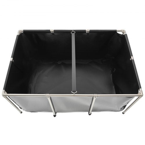 Canvas Fish Pond 270 Gal Above Ground Fish Pond PVC Koi Tank with Clear