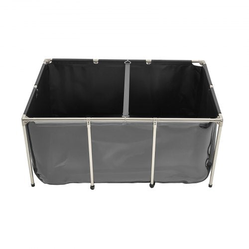 Canvas Fish Pond 270 Gal Above Ground Fish Pond PVC Koi Tank with Clear