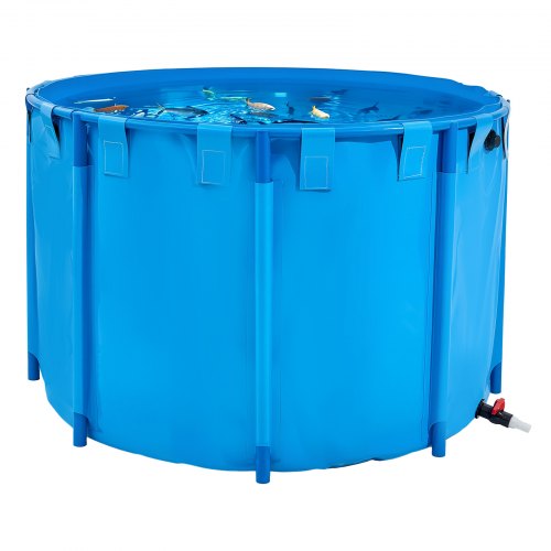 Canvas Fish Pond 448.8 Gal Capacity Above Ground Fish Pond Foldable PVC