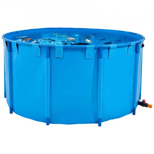Canvas Fish Pond 818 Gal Capacity Above Ground Fish Pond Foldable PVC Koi