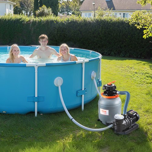 Sand Filter Pump for Above Ground Pool 12 in 2650 GPH 13 HP Swimming
