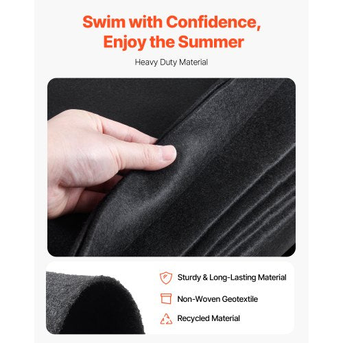 Rectangle Pool Liner Pad 16 x 32 ft Pool Liner Pad for Above Ground