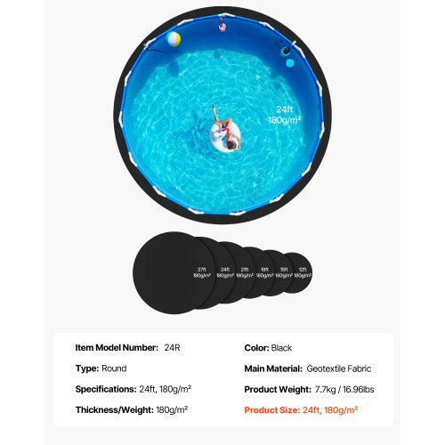 24ft Round Pool Liner Pad Pool Liner Pad for Above Ground Swimming Pools