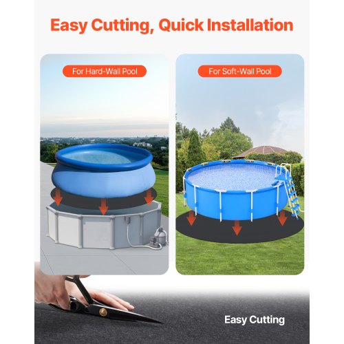 12ft Round Pool Liner Pad Pool Liner Pad for Above Ground Swimming Pools