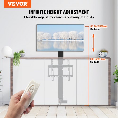 Automated TV Elevator for Up to 50 Screens 28 Stroke with Adjustable