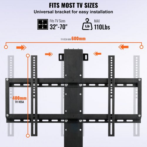 Automated TV Elevator 31 Stroke for Up to 60 Screens Adjustable Height
