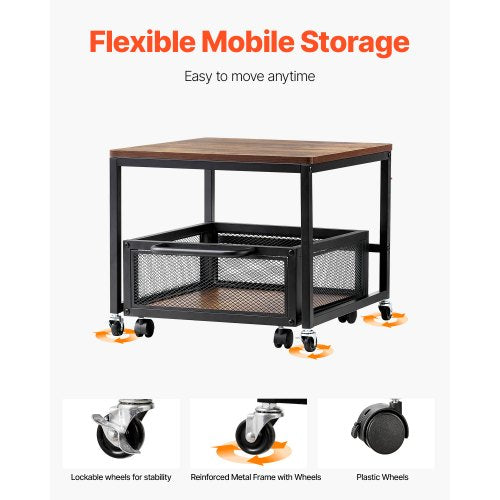 Mini Fridge Stand with Storage 198 lbs Mini Fridge Table with Movable