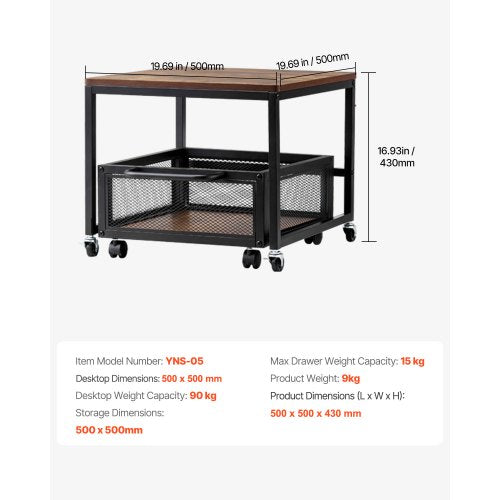 Mini Fridge Stand with Storage 198 lbs Mini Fridge Table with Movable