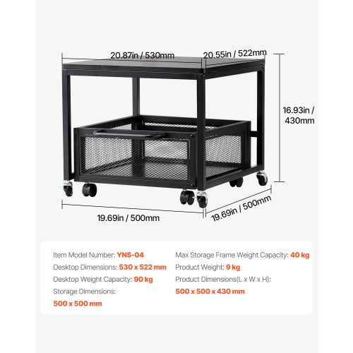 Mini Fridge Stand with Storage 198 lbs Mini Fridge Table with Movable