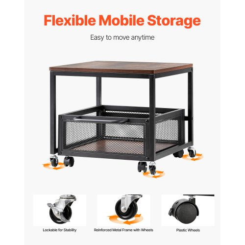 Mini Fridge Stand with Storage 198 lbs Mini Fridge Table with Movable