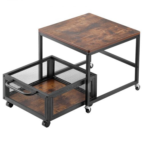 Mini Fridge Stand with Storage 198 lbs Mini Fridge Table with Movable