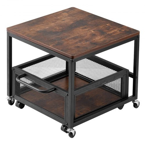 Mini Fridge Stand with Storage 198 lbs Mini Fridge Table with Movable