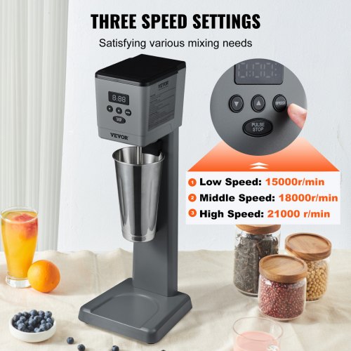 Milkshake Maker 375W Electric Milkshake Machine Single Head Drink Mixer