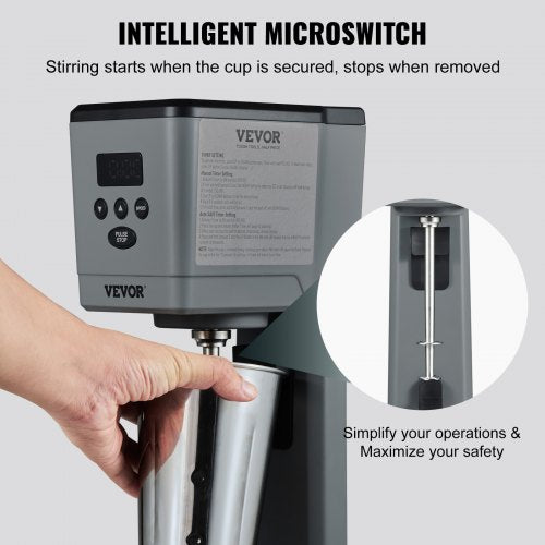 Milkshake Maker 375W Electric Milkshake Machine Single Head Drink Mixer