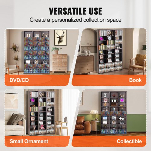 Media Storage Cabinet 9layer DVD Shelf Holds up to 756 CDs Adjustable CD