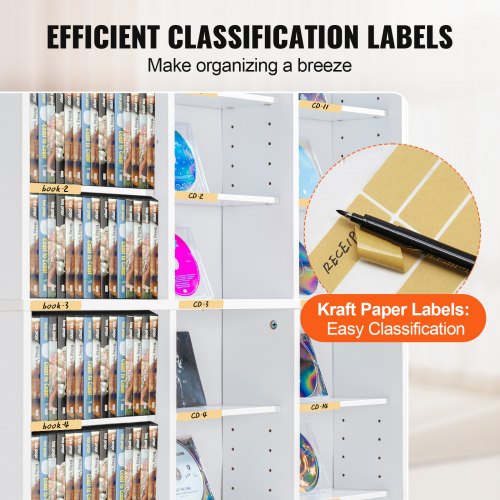 Media Storage Cabinet 9layer DVD Shelf Holds up to 756 CDs Adjustable CD
