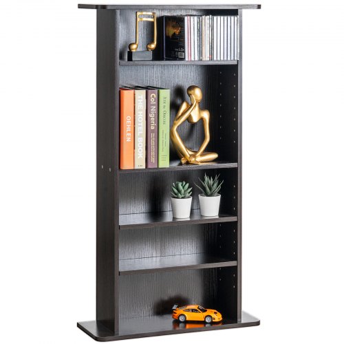 Media Storage Cabinet 5layer DVD Shelf Holds up to 240 CDs Adjustable CD