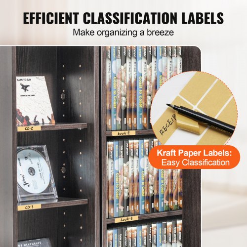 Media Storage Cabinet Dvd With Doors And Shelves Cd Holds Up To 576 Cds