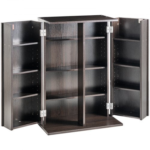 Media Storage Cabinet Dvd With Doors And Shelves Cd Holds Up To 576 Cds