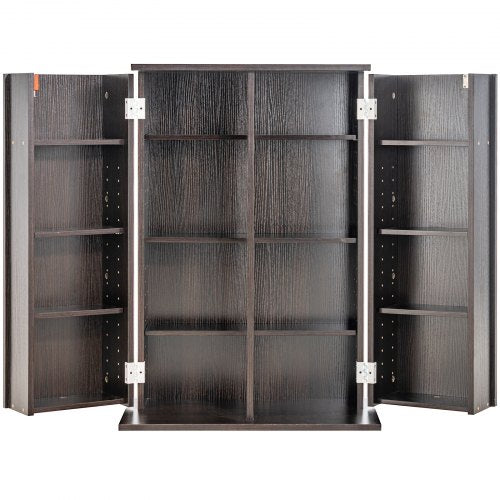 Media Storage Cabinet Dvd With Doors And Shelves Cd Holds Up To 576 Cds