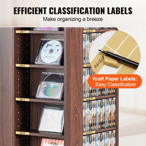 Media Storage Cabinet Rotating Media Tower Holds up to 1040 CDs Protects