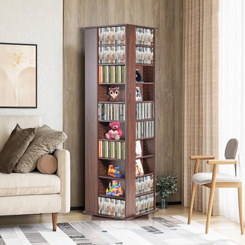 Media Storage Cabinet Rotating Media Tower Holds up to 1040 CDs Protects