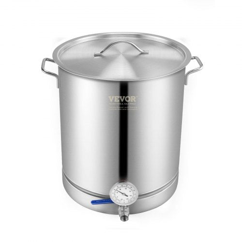 Stainless Steel Kettle 16 GALLON Brewing Pot Tri Ply Bottom for Beer Brew