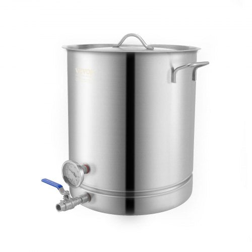 Stainless Steel Kettle 16 GALLON Brewing Pot Tri Ply Bottom for Beer Brew