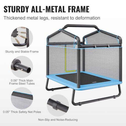 6FT Trampoline for Kids 72 IndoorOutdoor Toddlers Trampoline Mini Baby